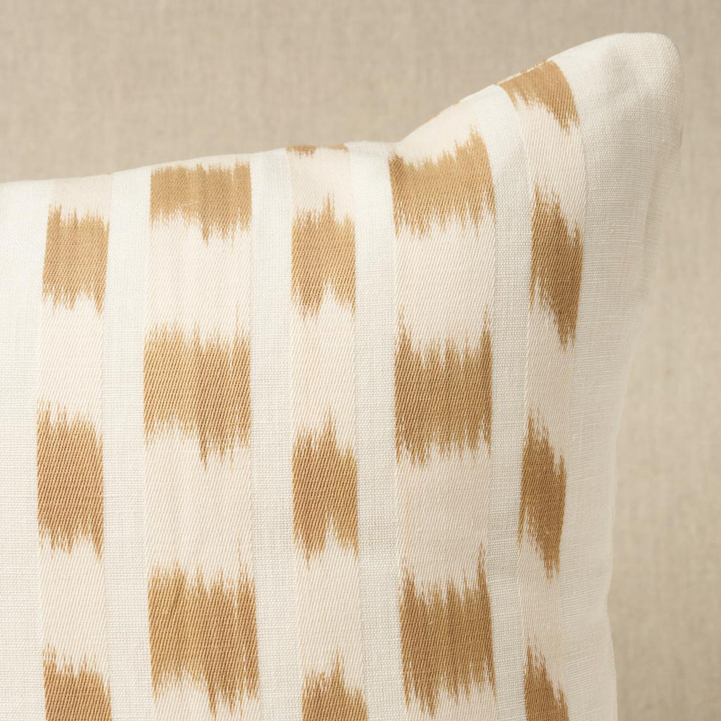 Schumacher Izmir Ikat Stripe Sand 20" x 12" Pillow