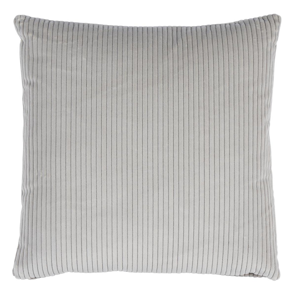 Schumacher Wyatt Corduroy Steel Grey 18" x 18" Pillow