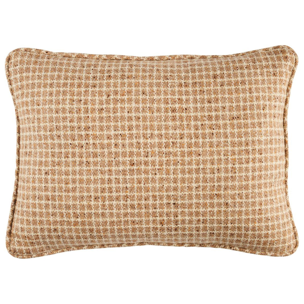 Schumacher Hudson Wool Check Camel 16" x 12" Pillow