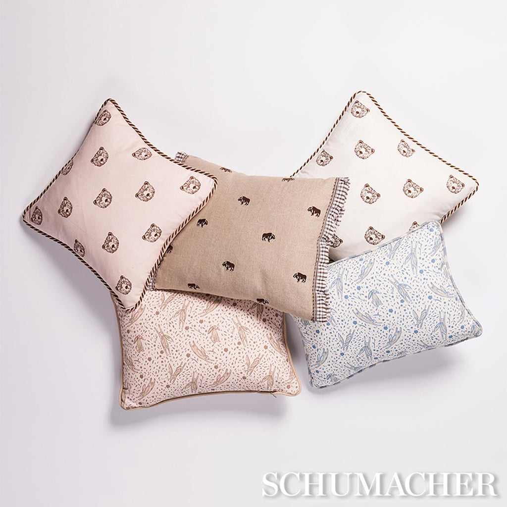 Schumacher Rabbit Blue 18" x 12" Pillow