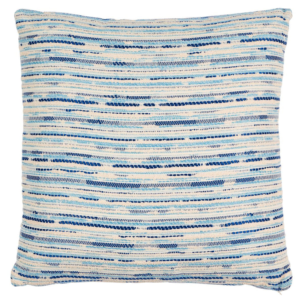 Schumacher Tomori Indoor/Outdoor Blue 20" x 20" Pillow