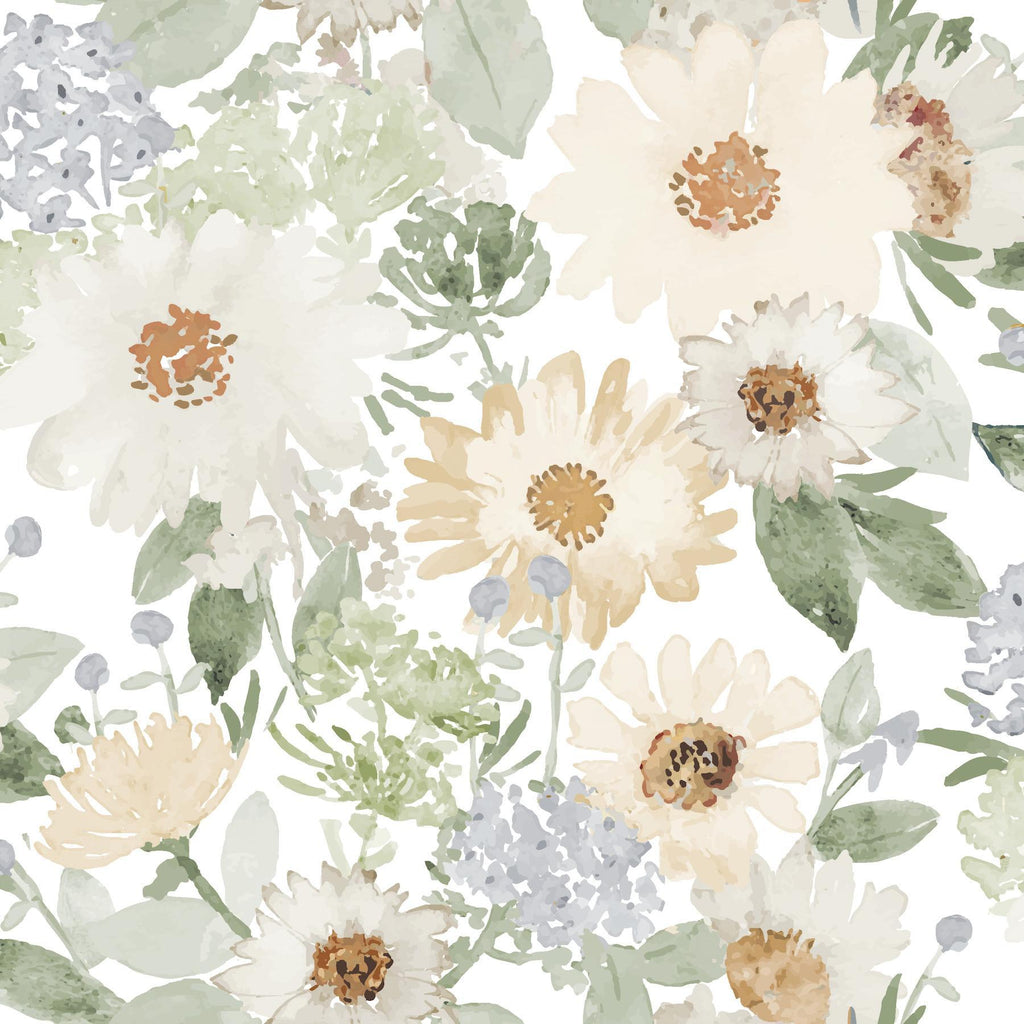 RoomMates Southern Charm Peel & Stick neutral/sage Wallpaper