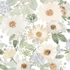 Roommates Southern Charm Peel And Stick Neutral/Sage Wallpaper