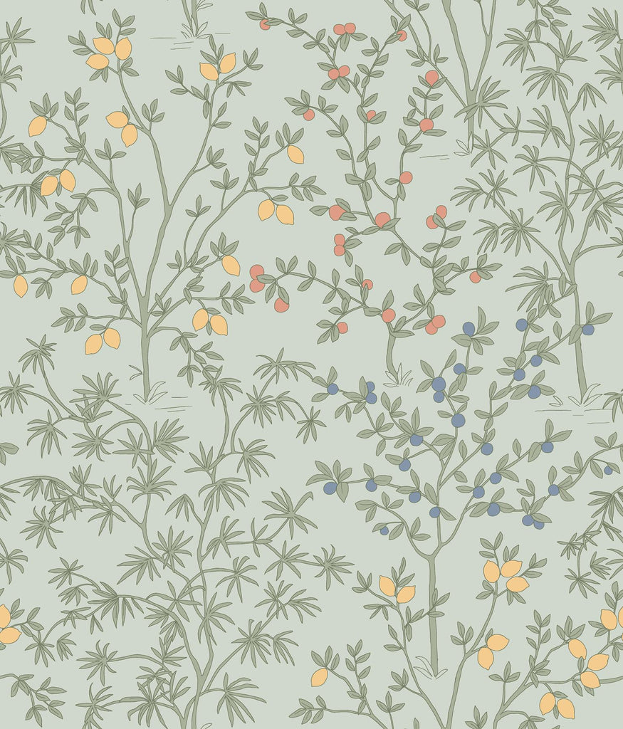 Erin & Ben Co. Lemon Grove Peel & Stick Vintage Duck Egg Wallpaper