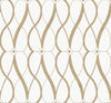 Antonina Vella Graceful Geo White & Off-White Wallpaper