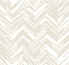 Antonina Vella Polished Chevron White & Off-White Wallpaper