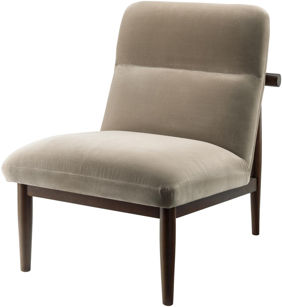 Surya Marsick MSK-001 Light Gray Wood 34"H x 29"W x 33"D Accent Chair