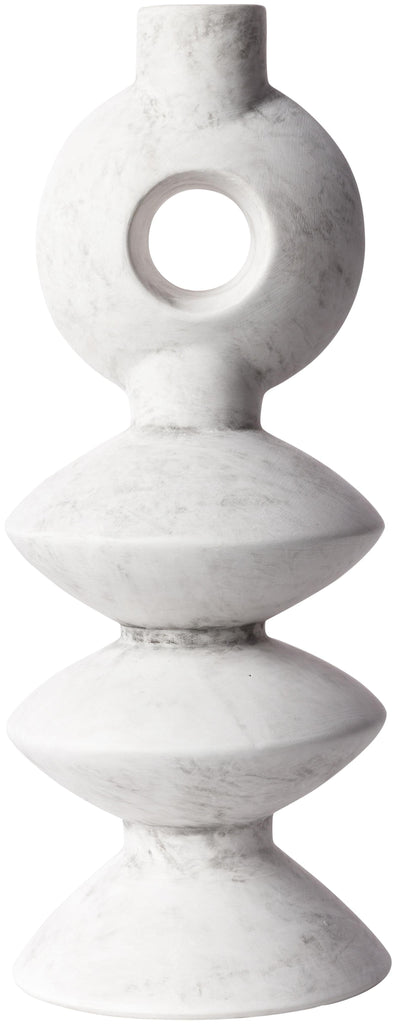 Surya Yagya YAG-005 White 16"H x 7"W x 7"D Decorative Accent