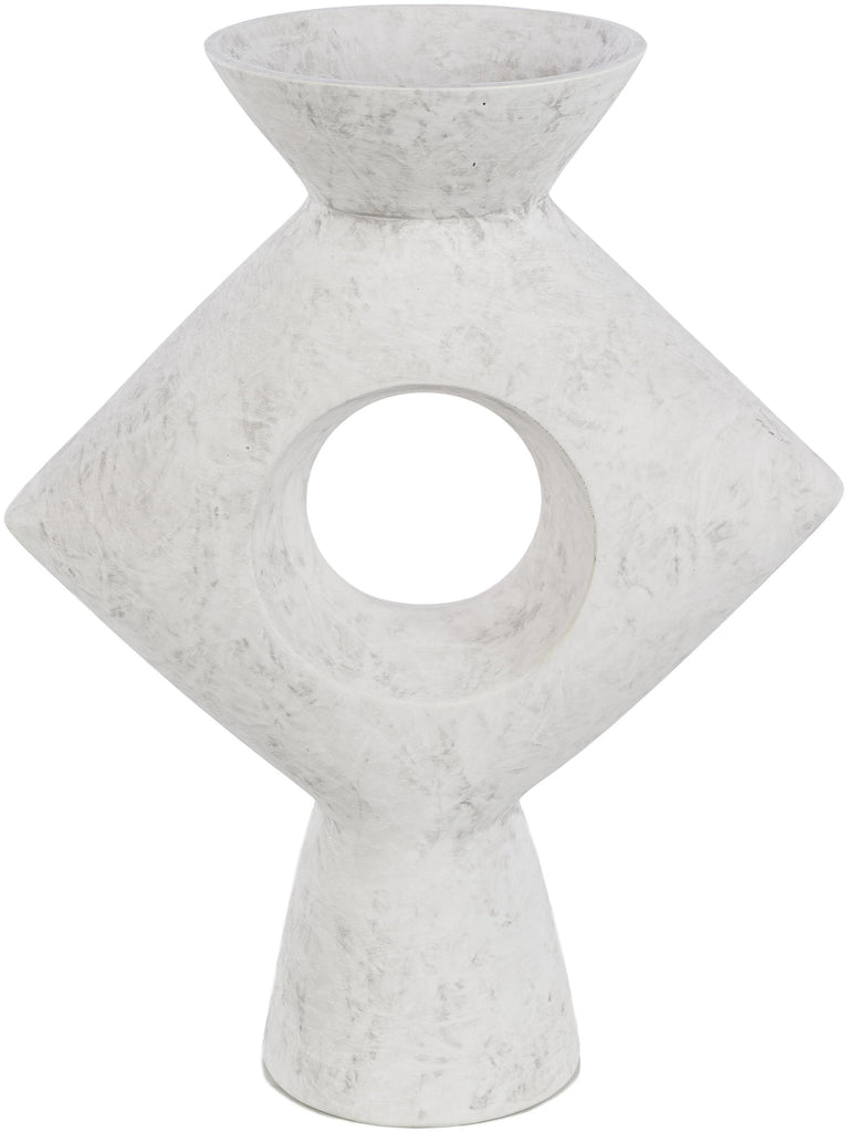 Surya Yagya YAG-007 White 17"H x 12"W x 7"D Decorative Accent