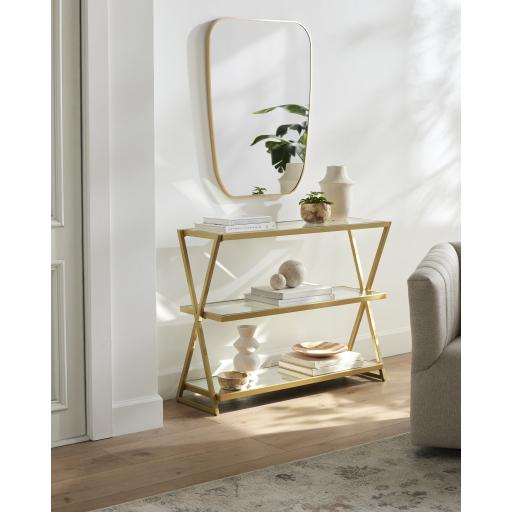 Surya Aliya ALI-002 Clear Gold 30"H x 12"W x 40"D Furniture