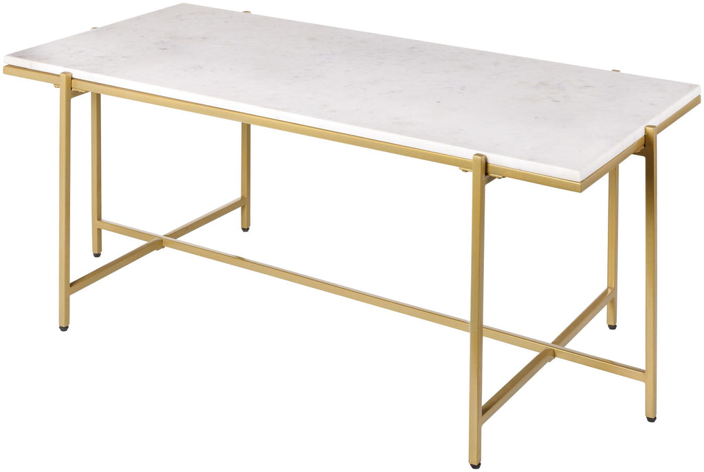 Surya Anaya ANA-007 Gold White 18"H x 46"W x 22"D Furniture