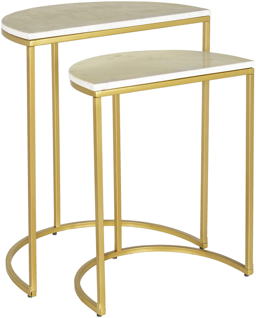 Surya Eastminster EIR-001 Metallic - Brass White 26"H x 14"W x 22"D, 22"H x 12"W x 18"D Furniture