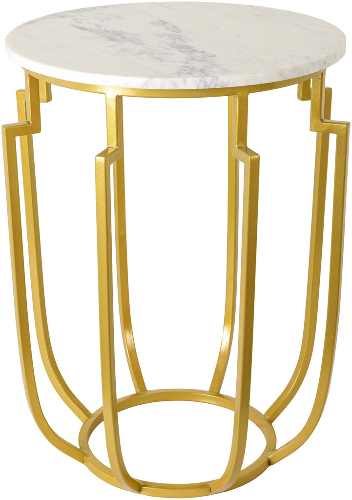 Surya Hendrix HNX-003 Gold White 25"H x 19"W x 19"D Furniture