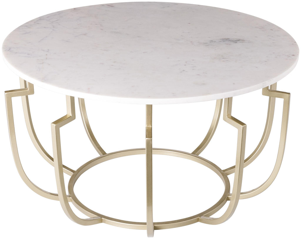 Surya Hendrix HNX-004 Champagne White 17"H x 30"W x 30"D Furniture