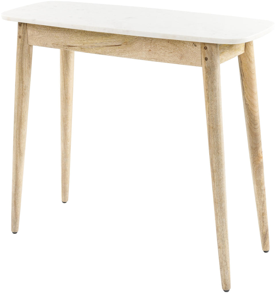 Surya Makrana MKR-001 White Wood 30"H x 35"W x 13"D Furniture