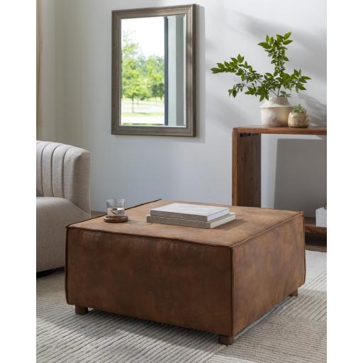 Surya Medford MEF-001 Brown 16"H x 32"W x 32"D Furniture