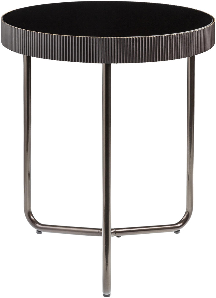 Surya Melton MEL-001 Black Metallic - Nickel 20"H x 12"W x 12"D Furniture