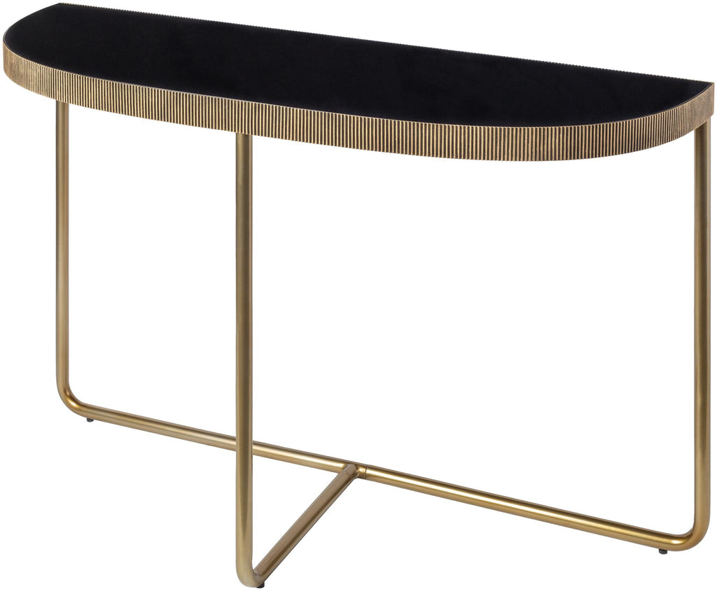 Surya Melton MEL-005 Black Metallic - Brass 31"H x 48"W x 17"D Furniture