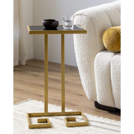 Surya Parisian PSI-002 Black Gold 26"H x 16"W x 10"D Furniture