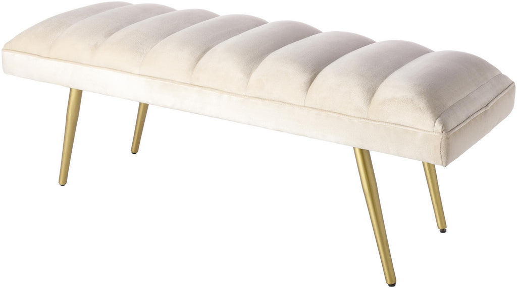 Surya Roxeanne RON-008 Cream Gold 18"H x 48"W x 16"D Furniture