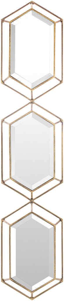 Surya Alpenglow AGW-004 Gold 36"H x 8"W Mirror