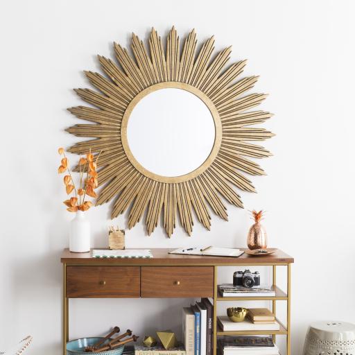 Surya Altair MRR-1006 Gold 47"H x 47"W x 2"D Mirror