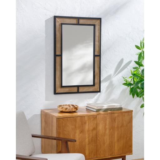 Surya Anassa ASN-002 Black 36"H x 24"W x 1"D Mirror