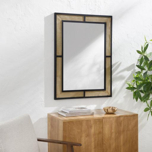 Surya Anassa ASN-003 Black 40"H x 30"W x 1"D Mirror