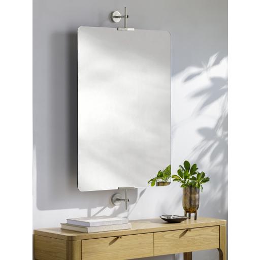 Surya Anastasya AAY-003 Metallic - Silver 46"H x 24"W x 4"D Mirror