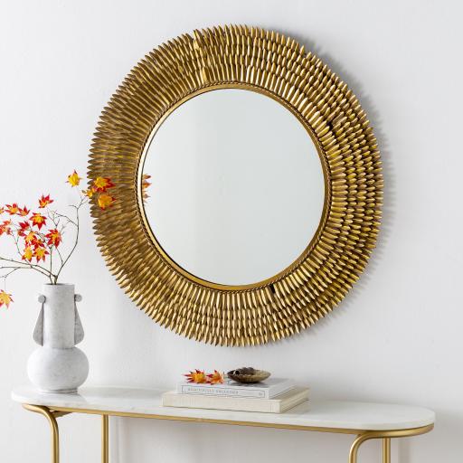 Surya Anubis NUB-001 Gold 32"H x 32"W x 1"D Mirror