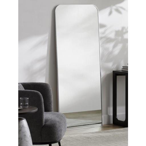 Surya Aranya RAY-011 Metallic - Silver 67"H x 28"W x 1"D Mirror