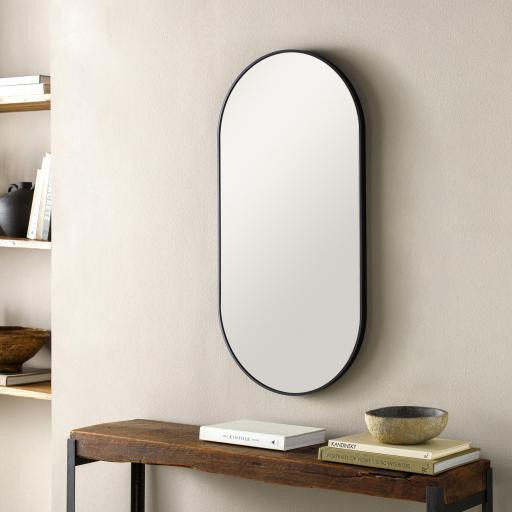 Surya Aranya RAY-015 Black 32"H x 16"W x 1"D Mirror