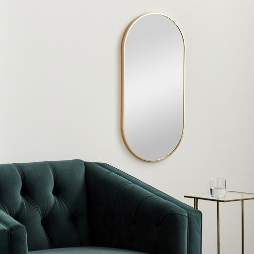 Surya Aranya RAY-016 Gold 30"H x 20"W x 1"D Mirror