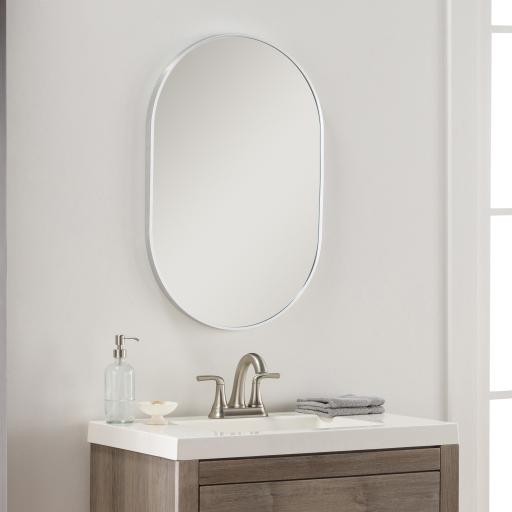 Surya Aranya RAY-017 Metallic - Silver 39"H x 20"W x 1"D Mirror