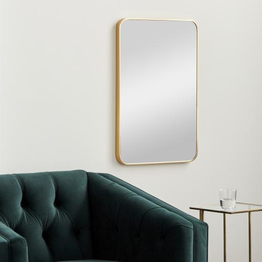 Surya Aranya RAY-024 Gold 30"H x 20"W x 1"D Mirror