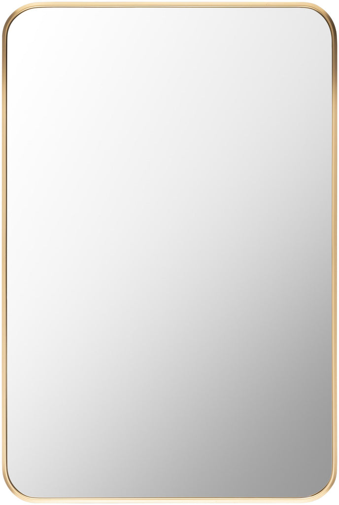 Surya Aranya RAY-024 Gold 30"H x 20"W x 1"D Mirror