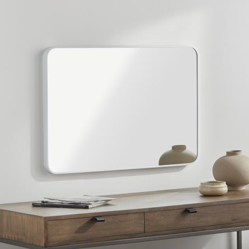 Surya Aranya RAY-026 White 30"H x 20"W x 1"D Mirror