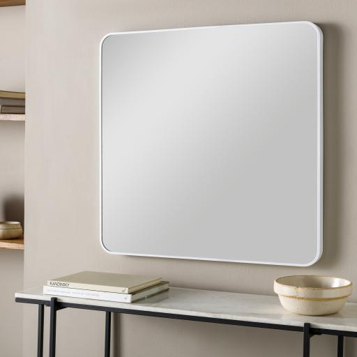 Surya Aranya RAY-034 White 24"H x 24"W x 1"D Mirror