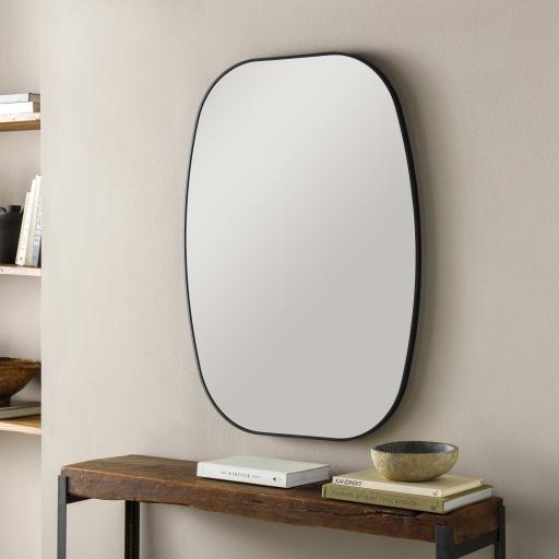 Surya Aranya RAY-035 Black 30"H x 20"W x 1"D Mirror