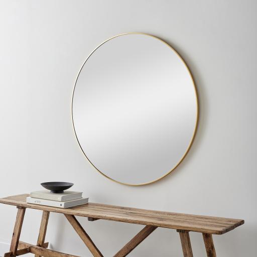 Surya Aranya RAY-039 Gold 32"H x 32"W x 1"D Mirror