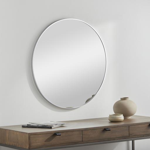 Surya Aranya RAY-040 Metallic - Silver 22"H x 22"W x 1"D Mirror