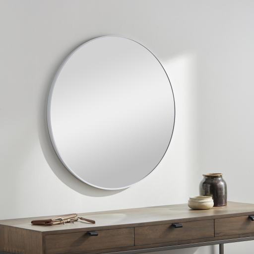 Surya Aranya RAY-041 White 22"H x 22"W x 1"D Mirror