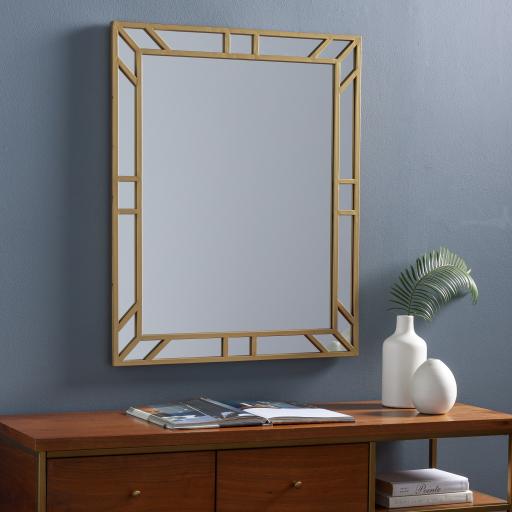 Surya Arville VEI-001 Gold 32"H x 26"W Mirror