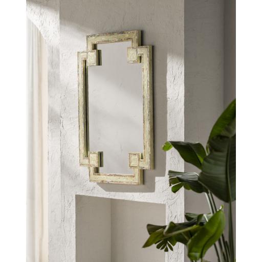 Surya Banks BKS-5000 Ivory 38"H x 28"W x 1"D Mirror