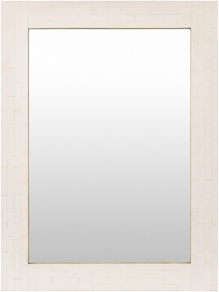 Surya Bastet BSE-001 White 32"H x 24"W x 1"D Mirror