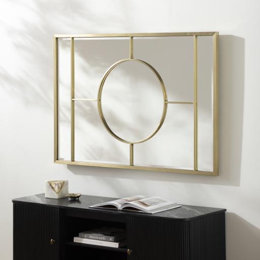 Surya Beckett BKT-001 Gold 47"H x 32"W x 1"D Mirror