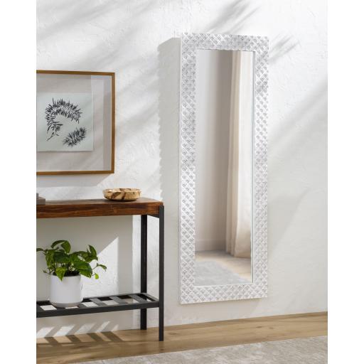 Surya Beluga BGU-001 White 69"H x 25"W x 2"D Mirror