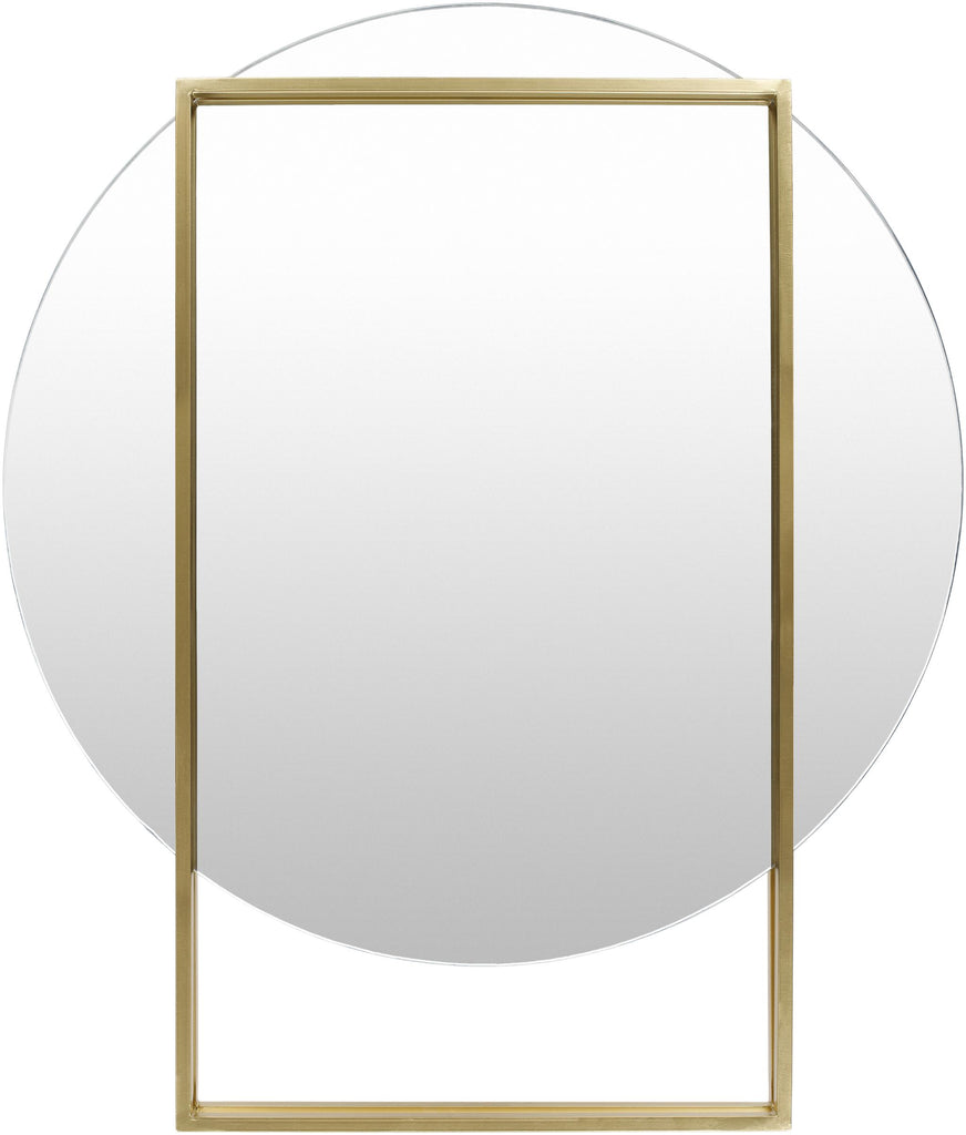 Surya Benedict BND-001 Gold 35"H x 30"W x 1"D Mirror