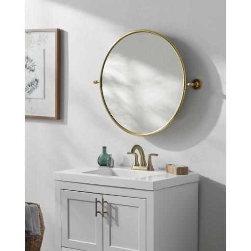 Surya Burnish BUN-005 Gold 27"H x 31"W x 4"D Mirror