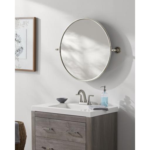 Surya Burnish BUN-006 Metallic - Silver 32"H x 35"W x 4"D Mirror